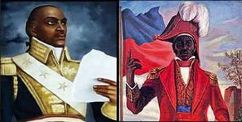 Toussaint Louverture e Jean Jacques Dessalines, líderes da Independência do Haiti